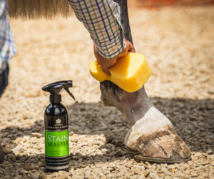 removing dirt and manure stains with no need to rinse
